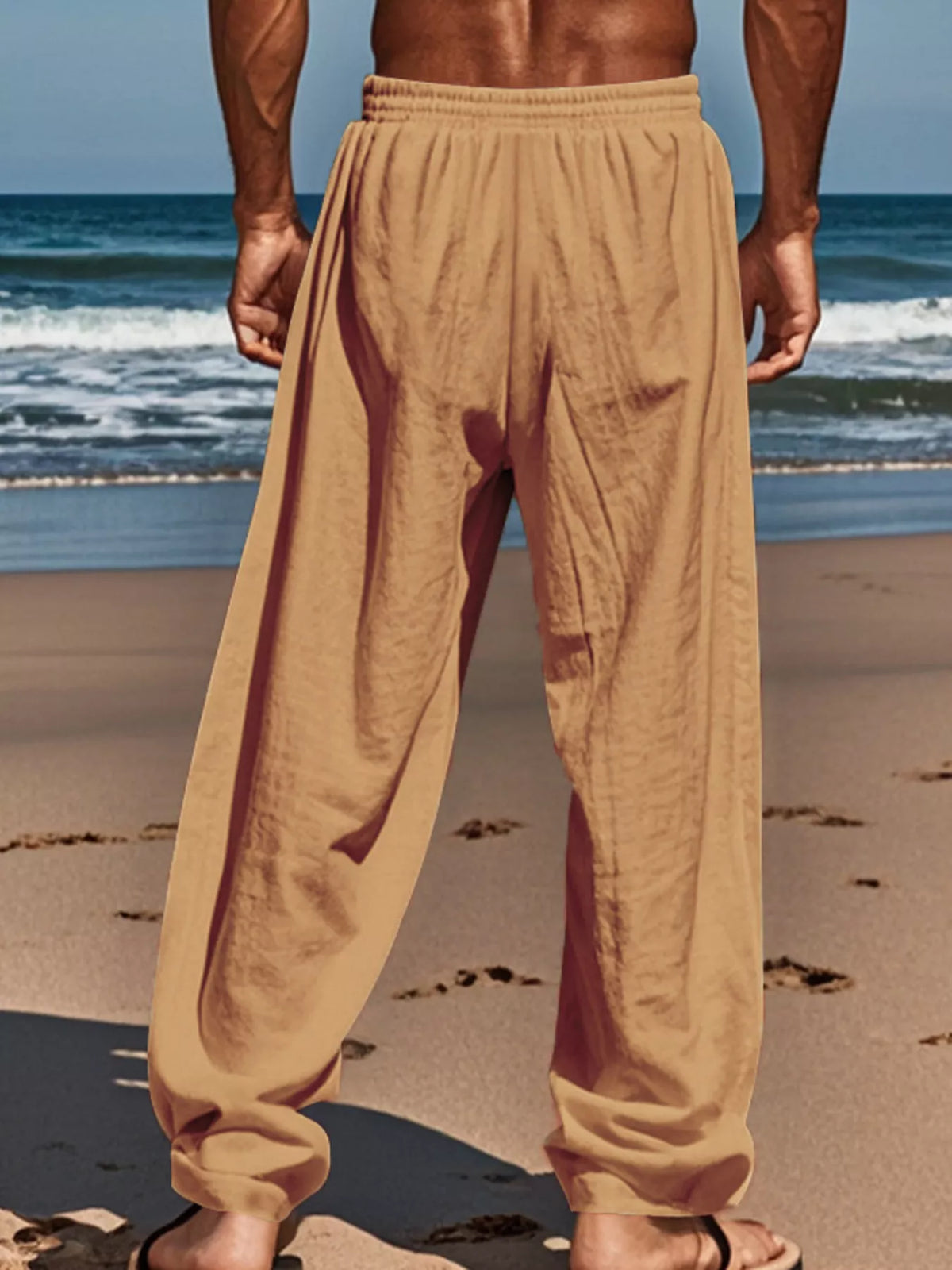 Men's Full Size Drawstring Wide Leg Pants Plus Size