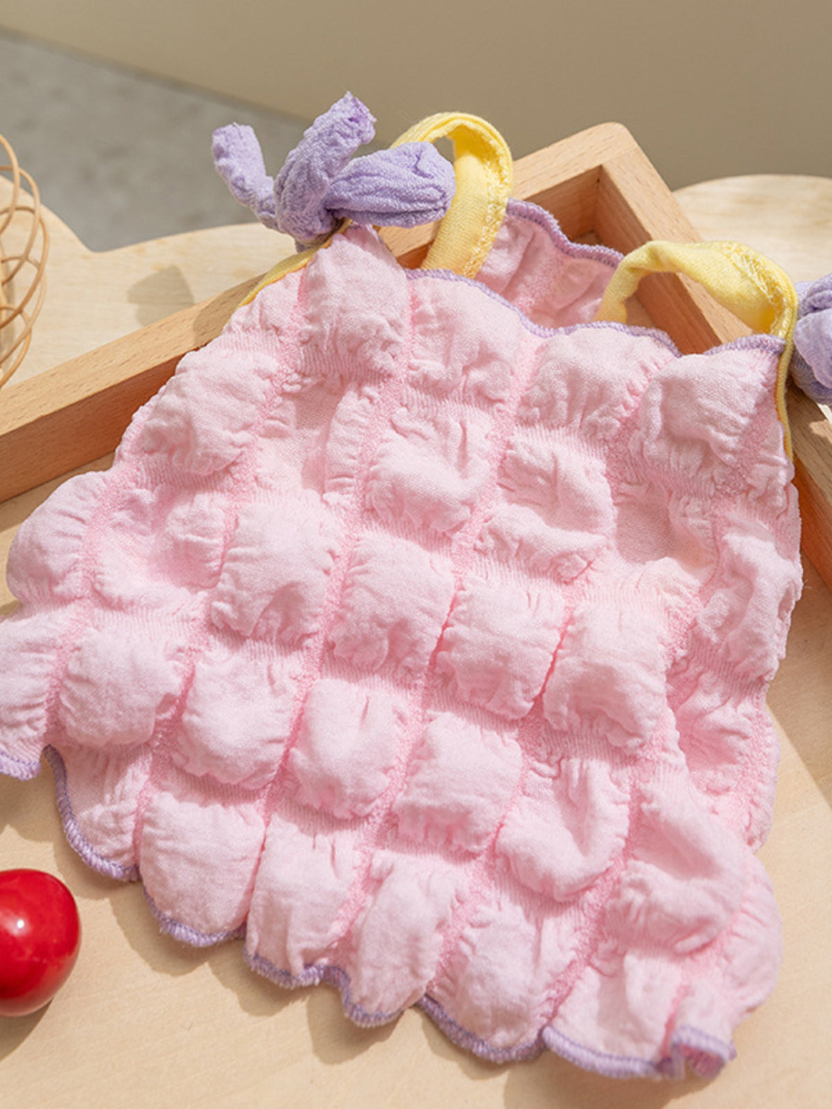 Bubble Textured Tie Shoulder Pet Top - Lilixa.store
