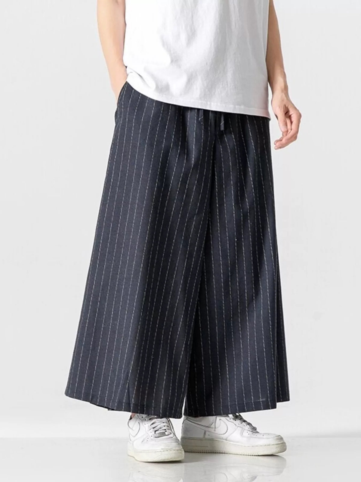 Men's Plus Size Wide Leg Casual Pants, view 4