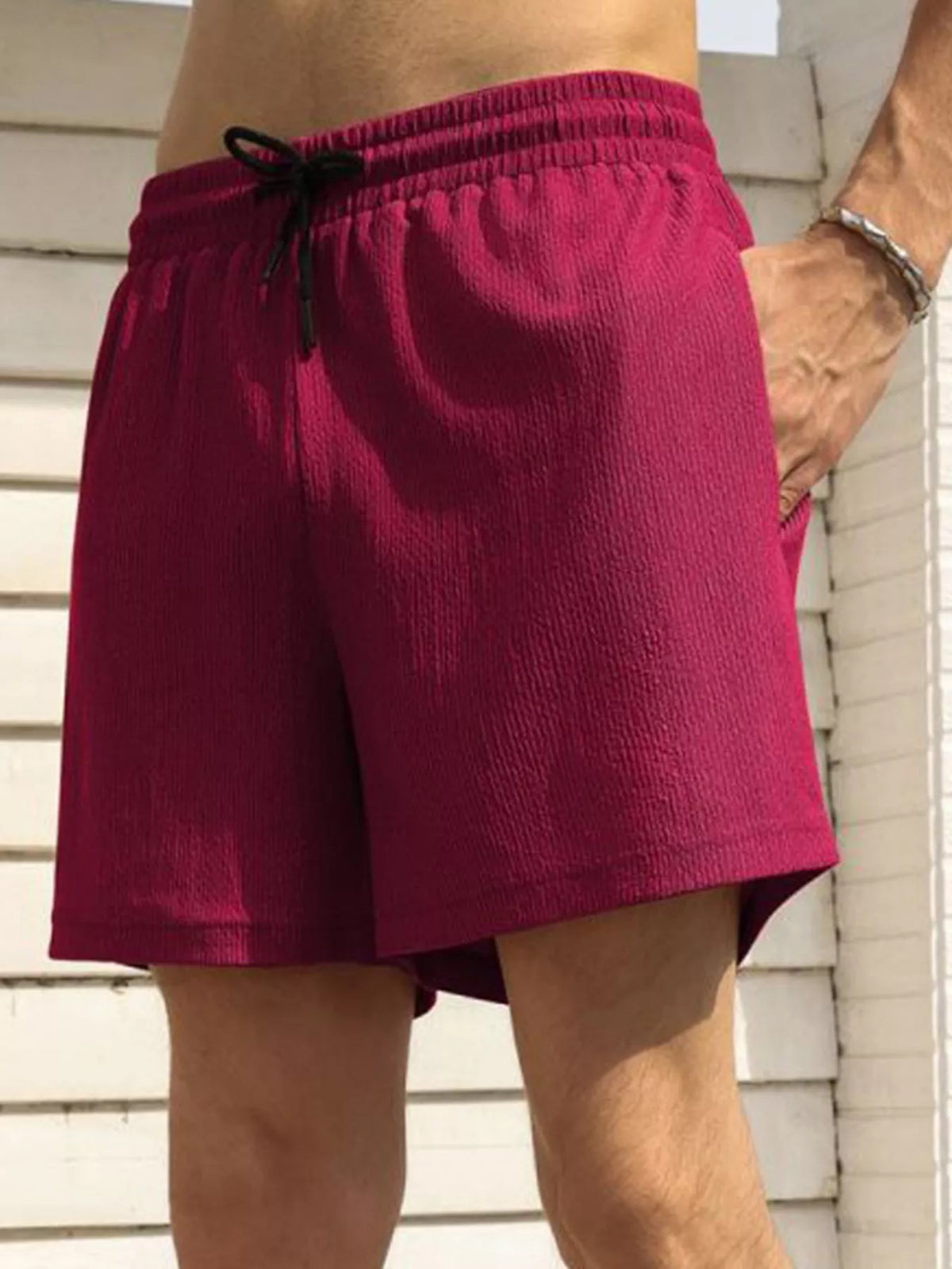 Men's Drawstring Shorts with Pockets, view 6