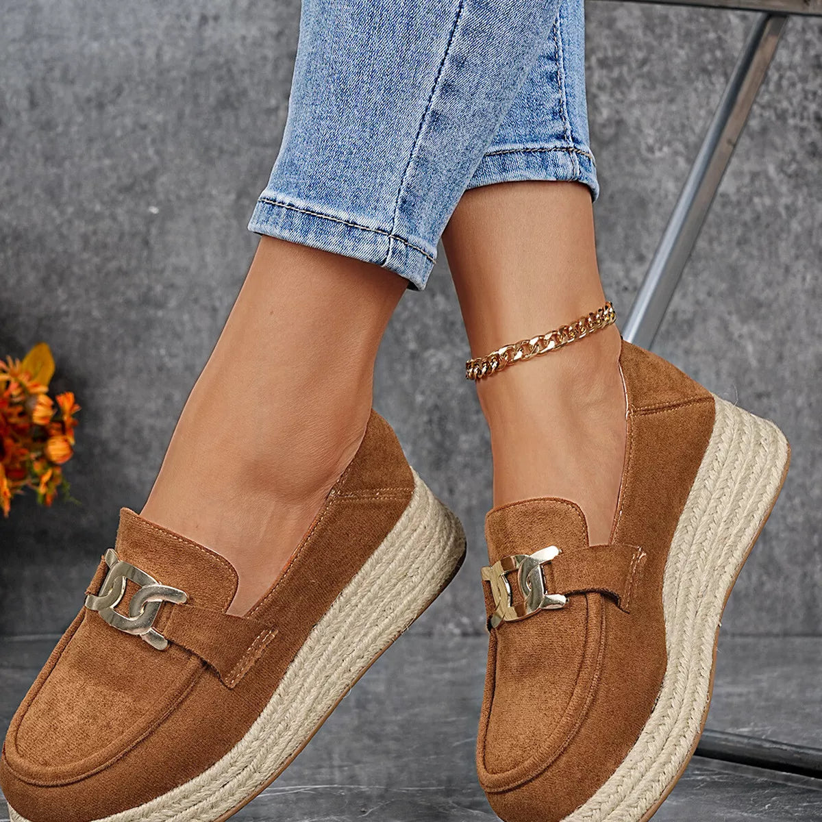 Round Toe Platform Slip-Ons, view 10