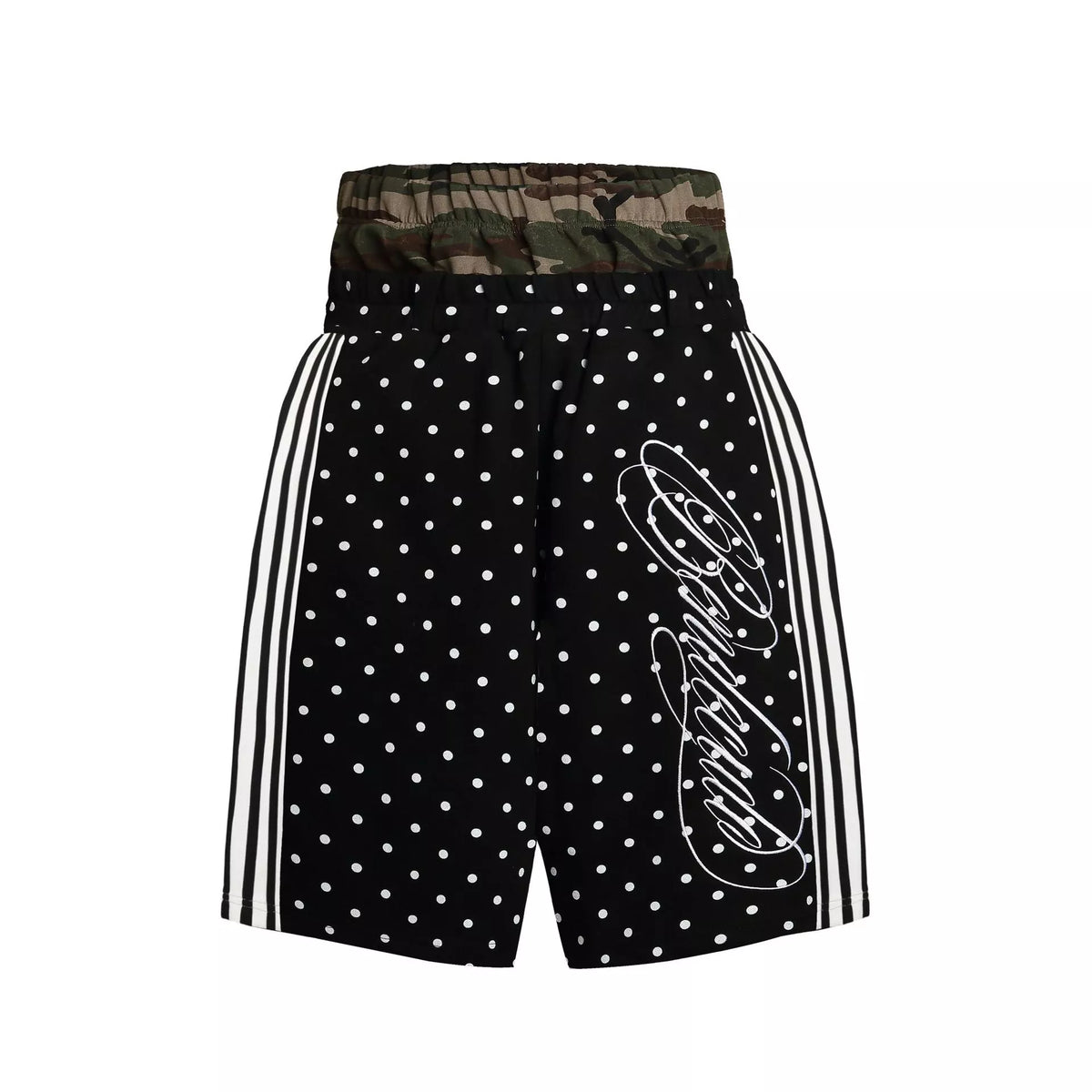Men's Polka Dot Boxing Shorts with Camouflage Waistband - Lilixa.store