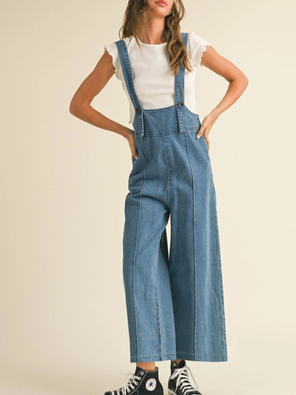 Vintage Wide Leg Denim Overalls - Lilixa.store