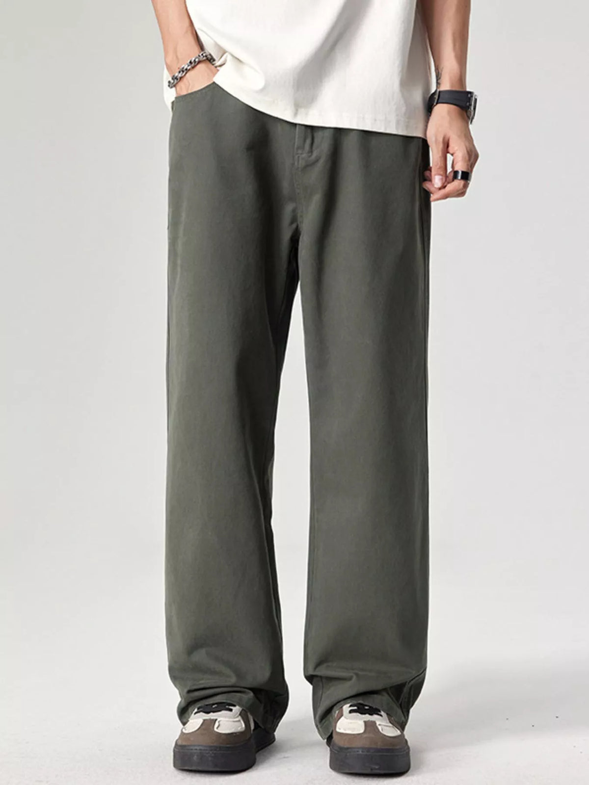Men's Plus Size Wide Leg Pants, view 7