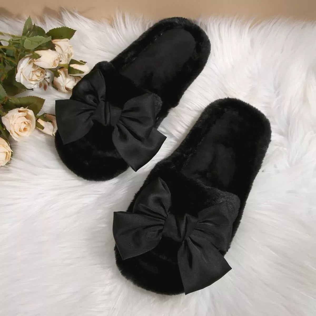 Bow Open Toe Flats Slippers - Lilixa.store