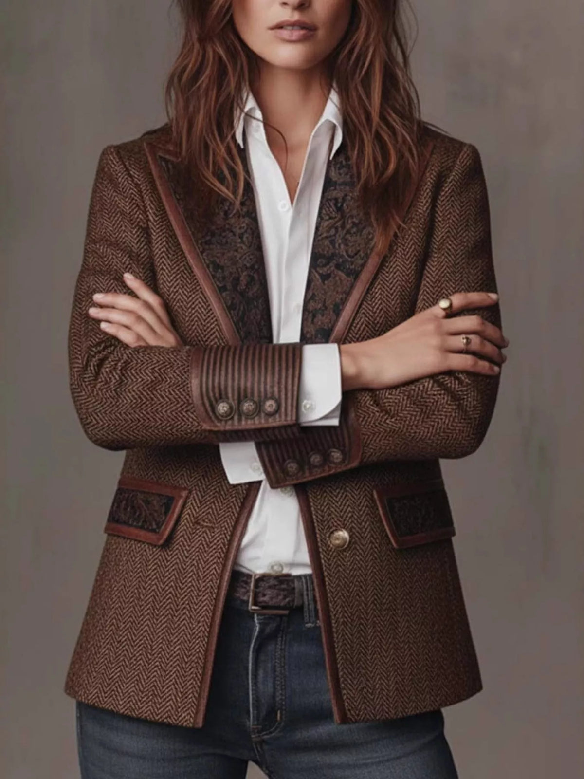 Full Size Lapel Collar Slim Fit Blazer Plus Size - Lilixa.store