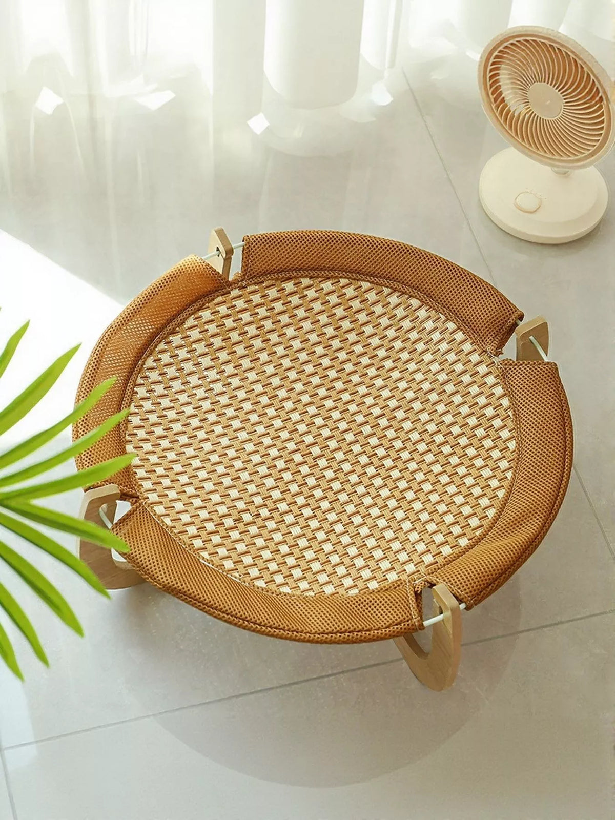 Round Woven Elevated Pet Bed - Lilixa.store