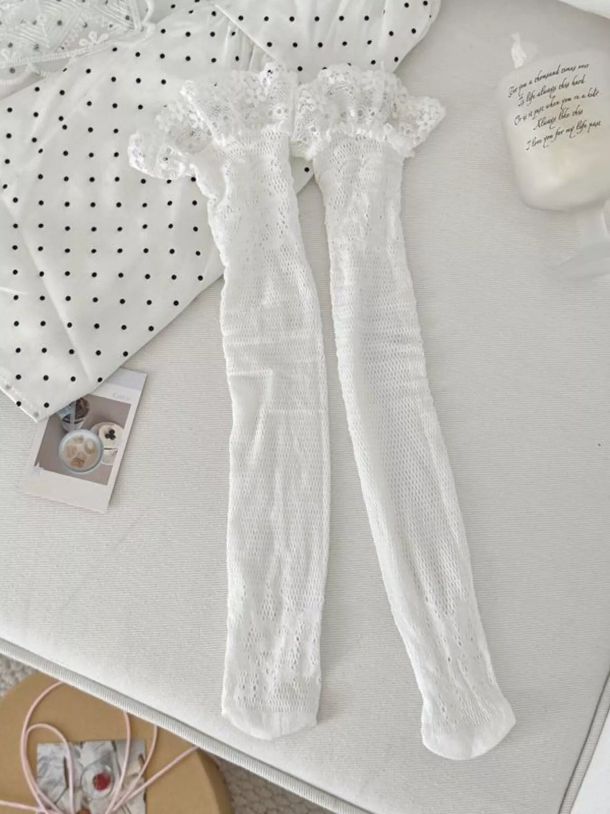 Lace Fishnet Knee-High Socks - Lilixa.store