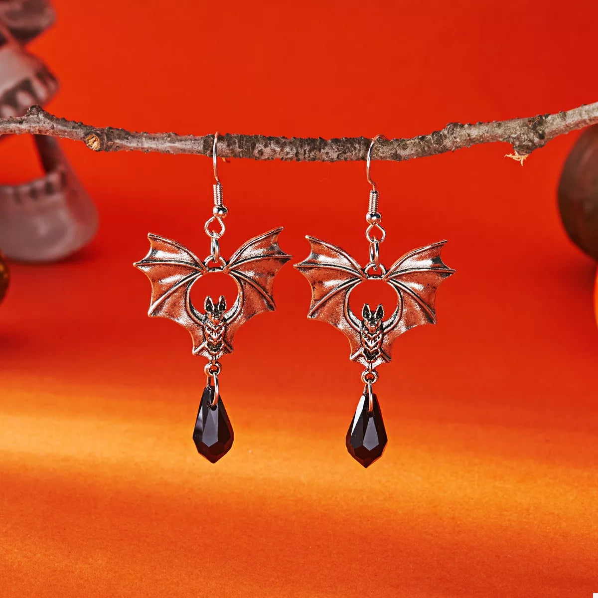 Gothic Bat Drop Earrings - Lilixa.store