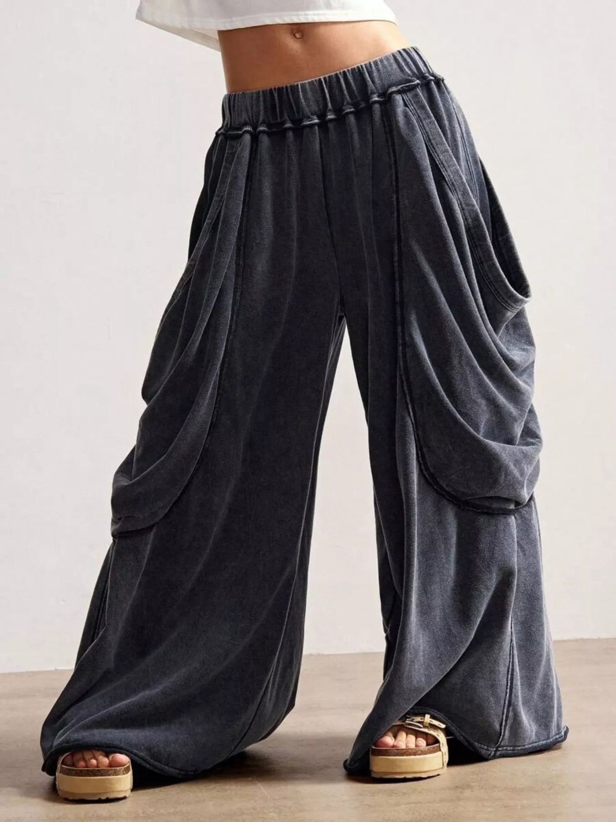 Oversized Wide-Leg Cargo Pants - Lilixa.store