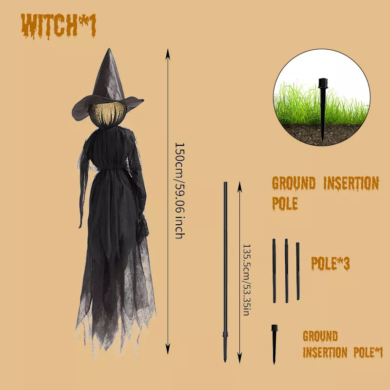 Halloween Glowing Head Witch - Lilixa.store