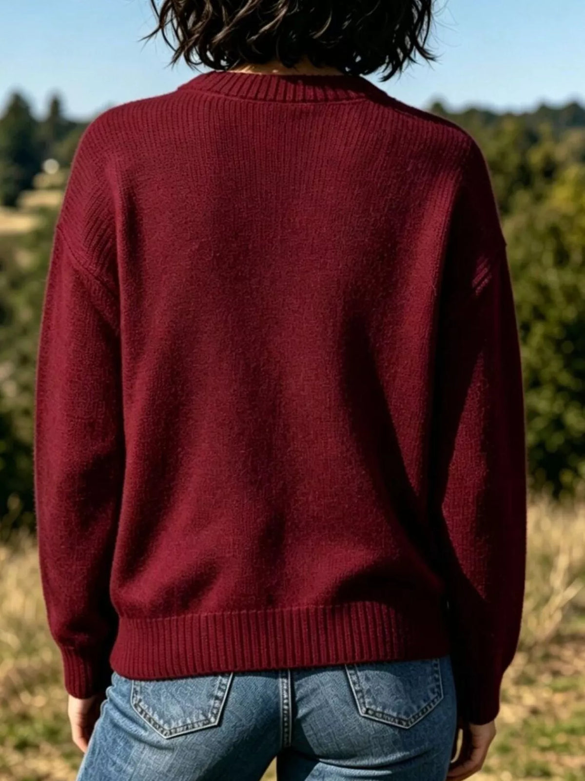 Lobster Graphic Crew Neck Sweater - Lilixa.store