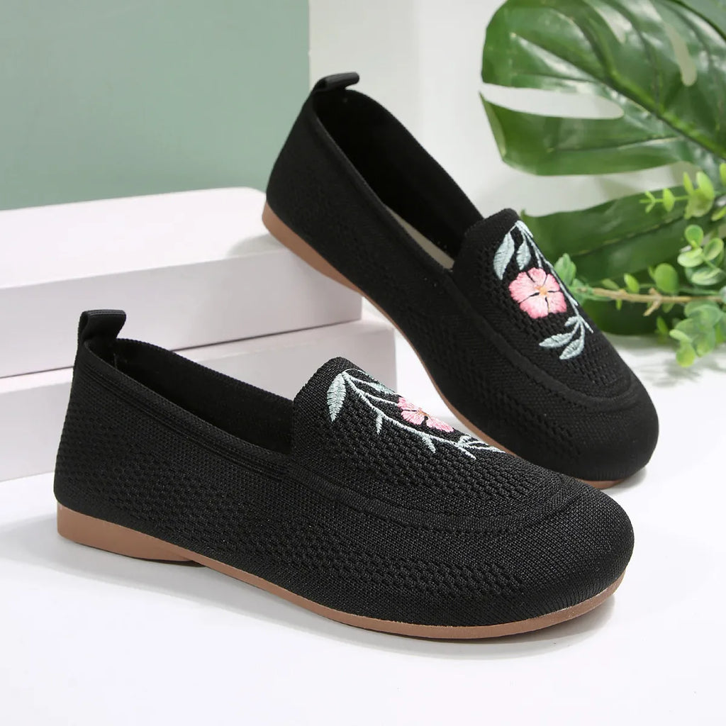 Embroidered Mesh Slip-Ons, view 2