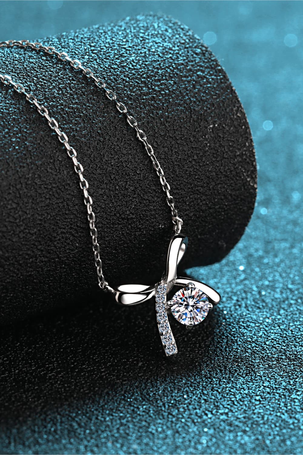 Moissanite 925 Sterling Silver Necklace, view 2