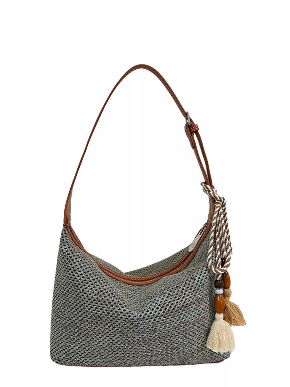 Woven Shoulder Bag with Tassel - Lilixa.store