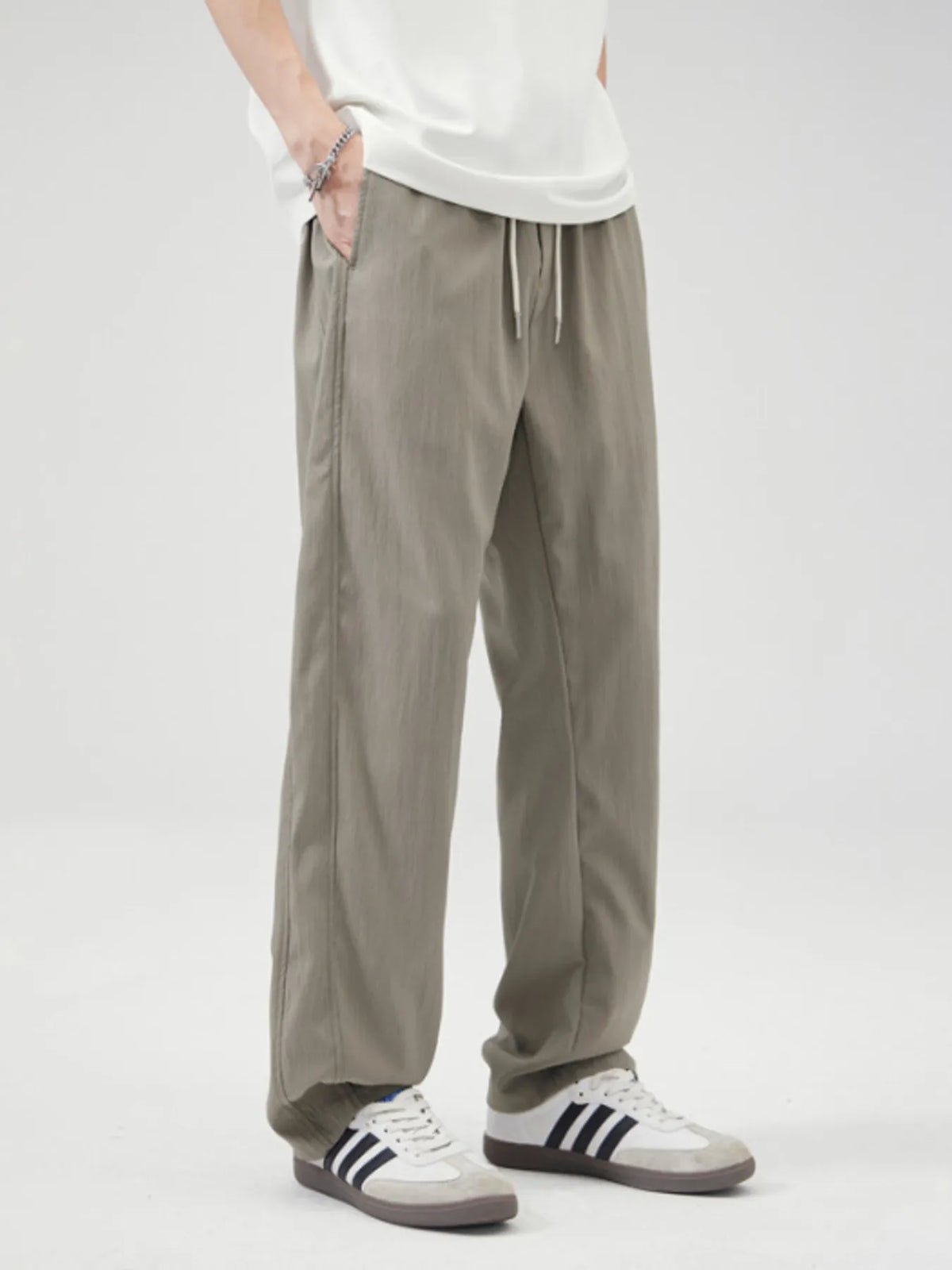 Men's Casual Wide Leg Drawstring Pants