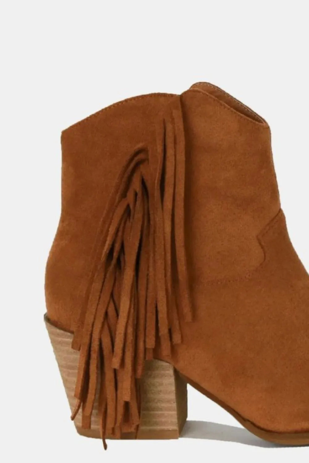 Beast Fashion Suede Fringe Point Toe Ankle Boots - Lilixa.store