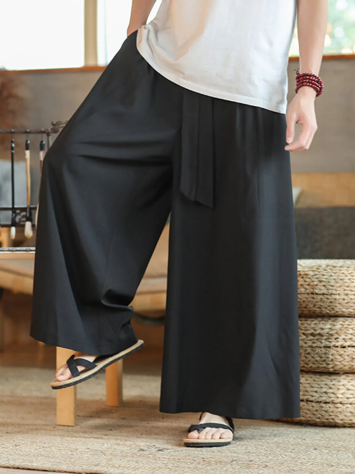 Men's Plus Size Wide Leg Pants, view 2
