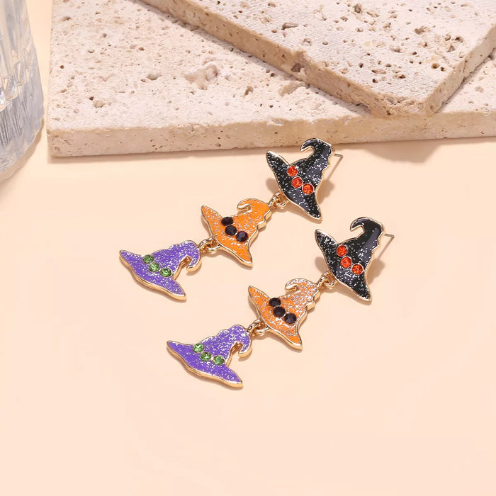 Halloween Witch Hat Drop Earrings - Lilixa.store