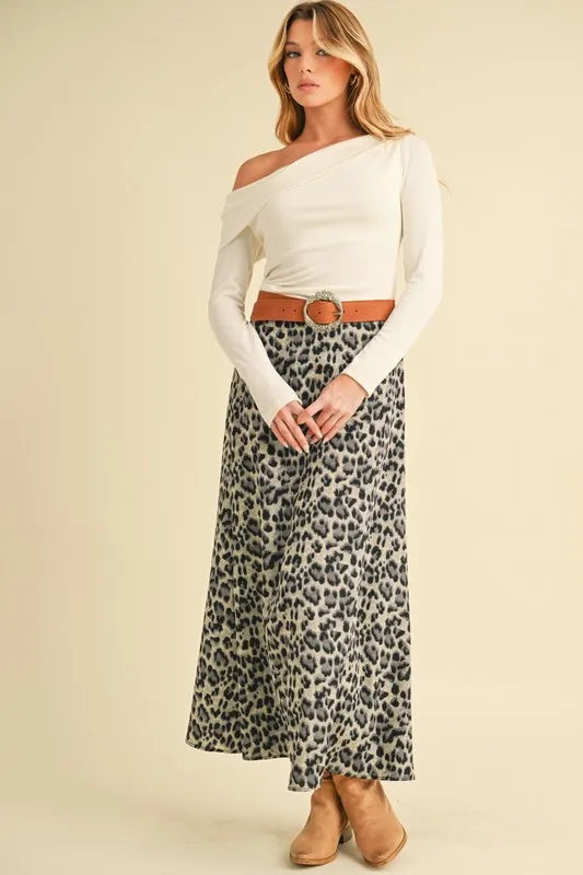 Aemi+Co Leopard Midi Skirt - Lilixa.store