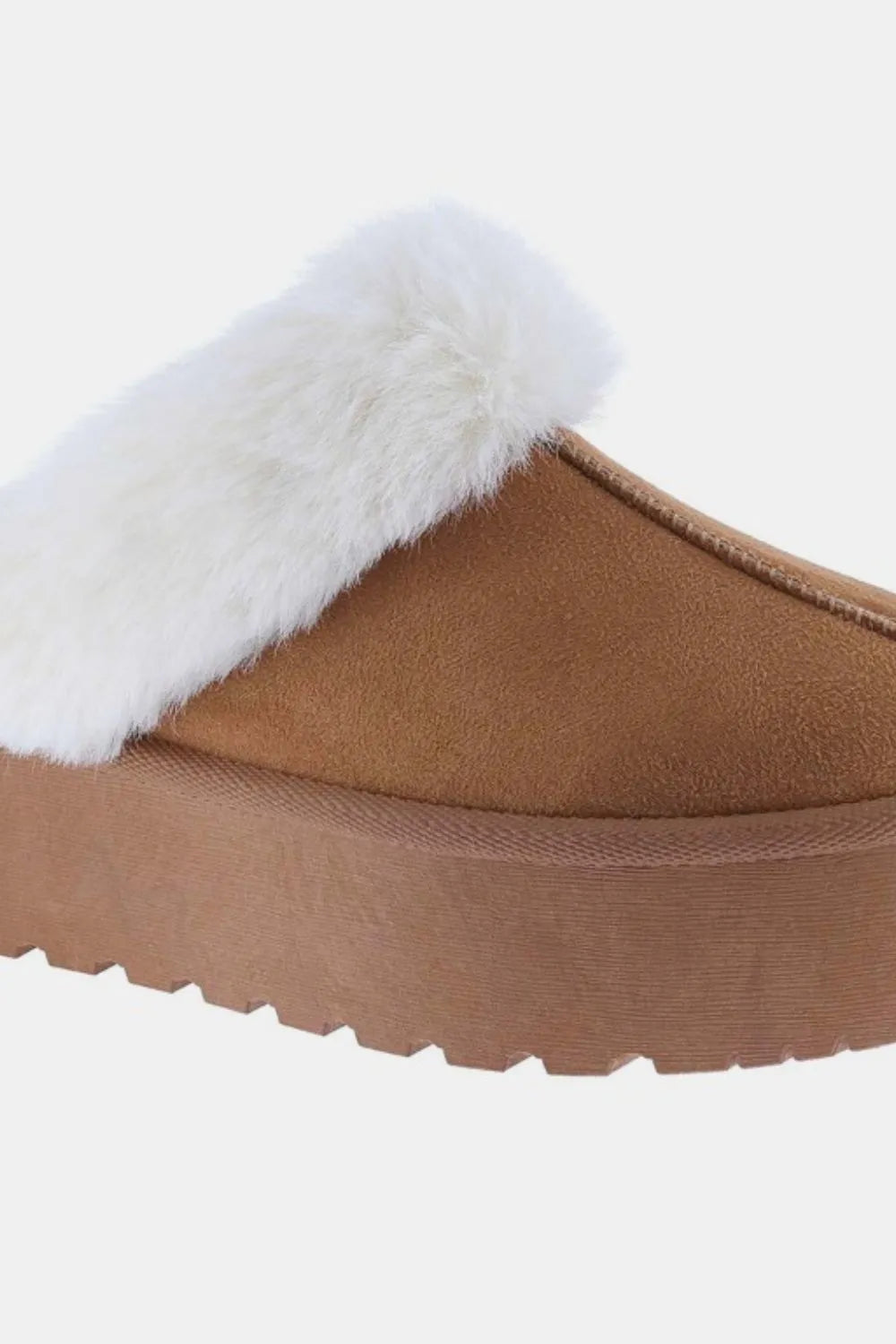 Weeboo Thick Bottom Fur Trim Snow Slippers - Lilixa.store