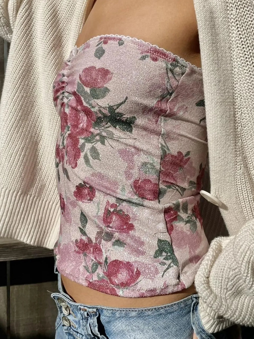Floral Print Tube Top - Lilixa.store
