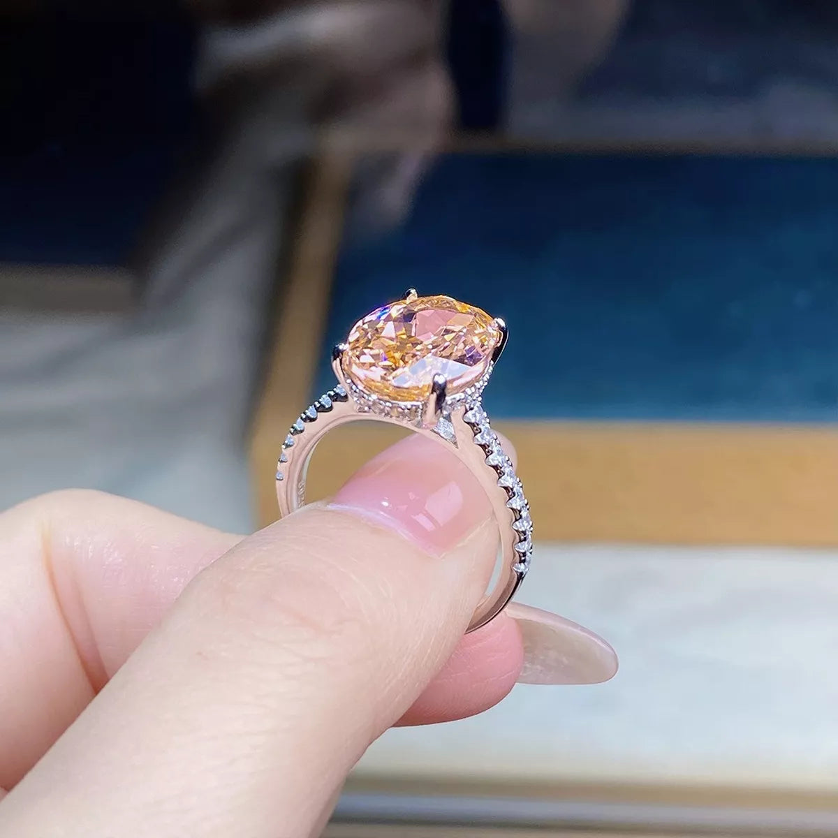 925 Sterling Silver Zircon Oval Ring - Lilixa.store