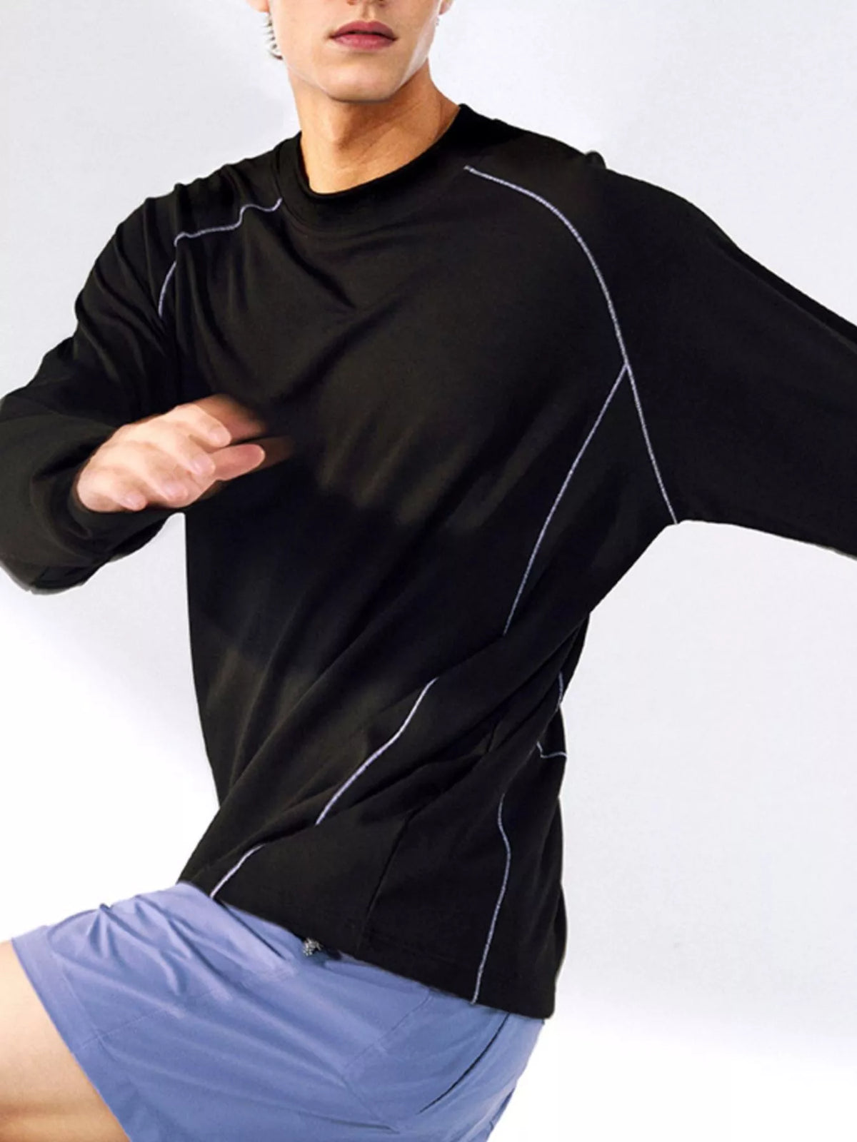 Men's Round Neck Raglan Sleeve T-Shirt - Lilixa.store