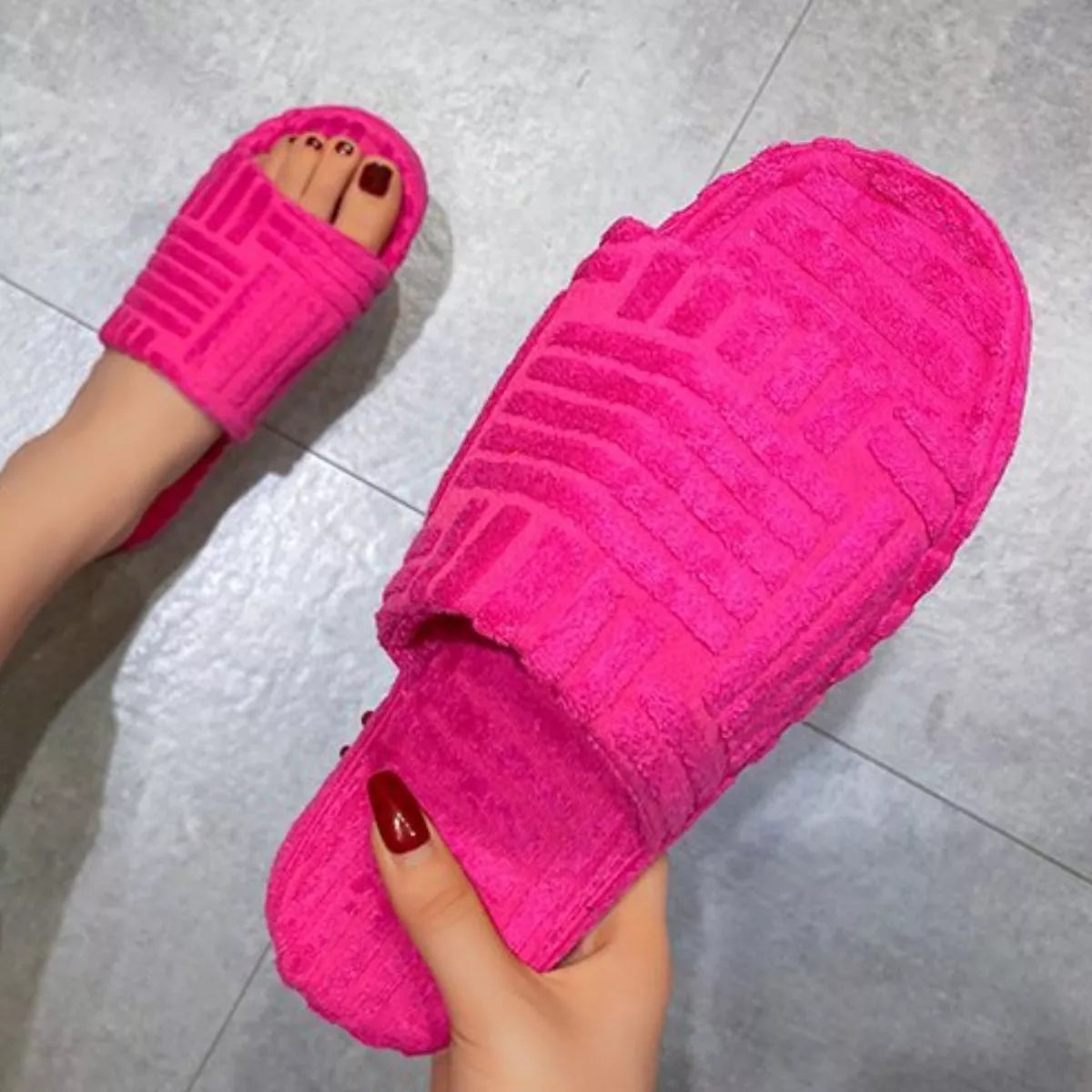 Open-Toe Platform Slippers - Lilixa.store
