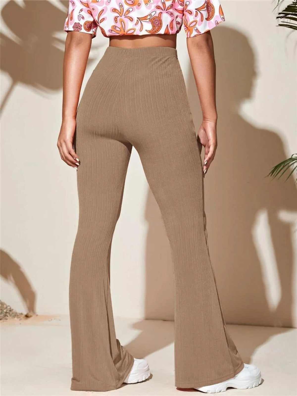Full Size High-Waist Flare Active Pants Plus Size - Lilixa.store