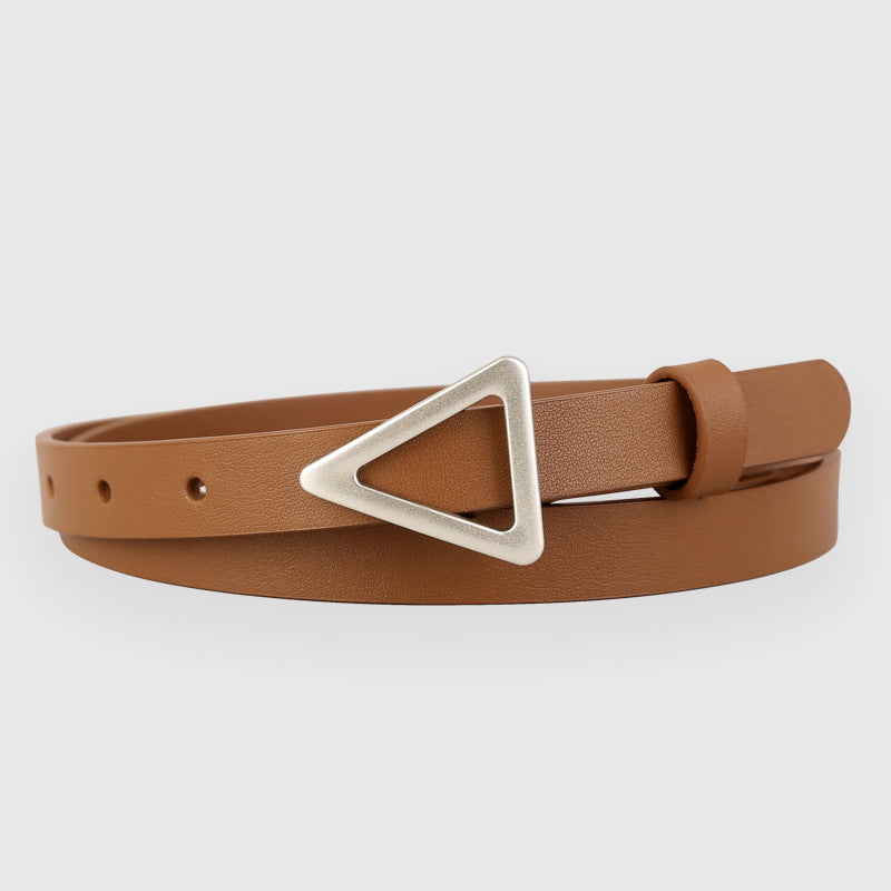 Triangle Buckle Skinny Belt - Lilixa.store