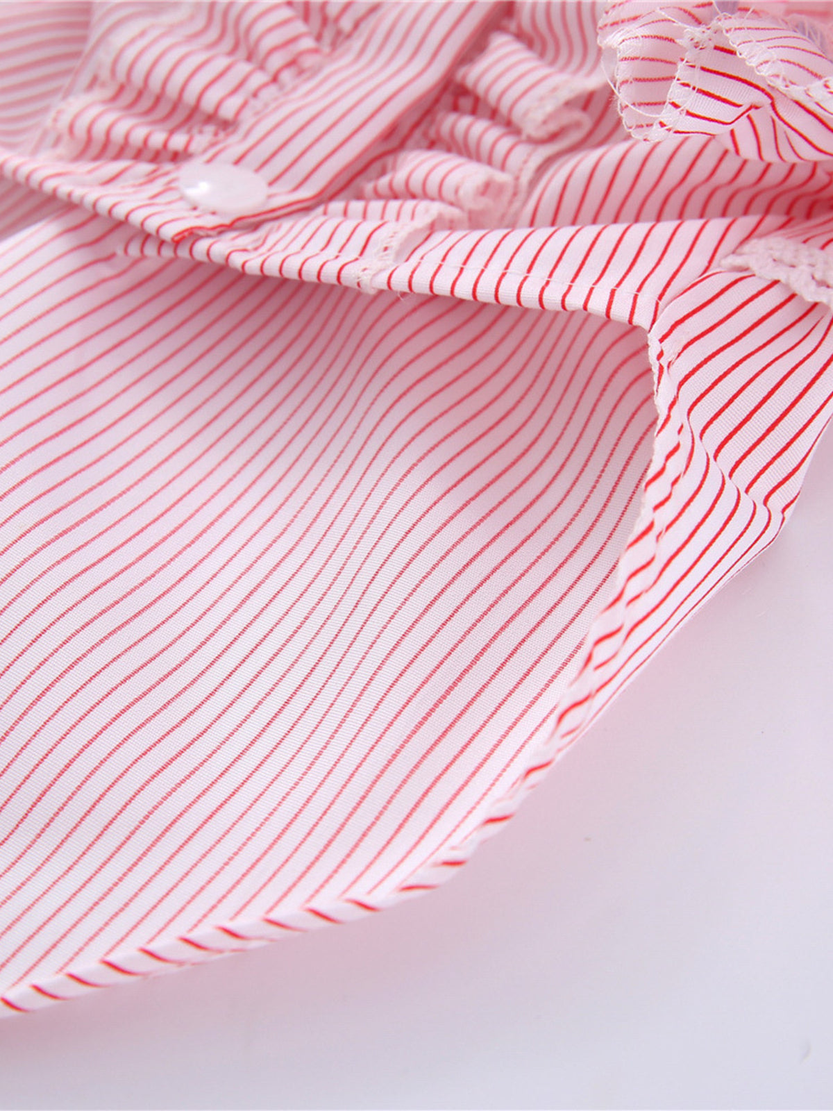 Striped Ruffle Pet Top with Bow