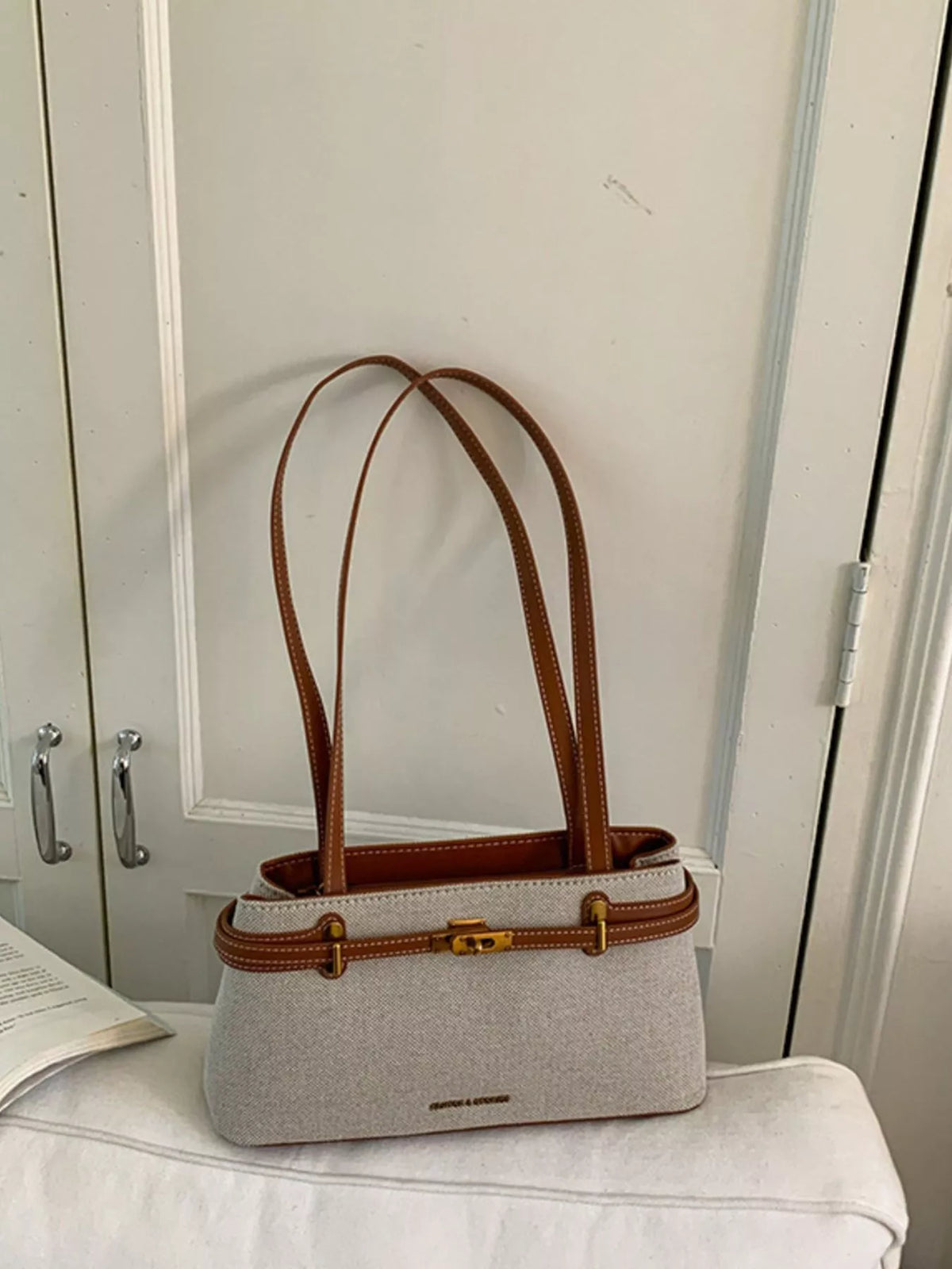 Decorative Buckle Shoulder Bag