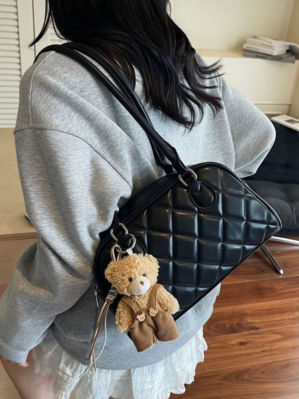 Quilted Leather Shoulder Bag - Lilixa.store