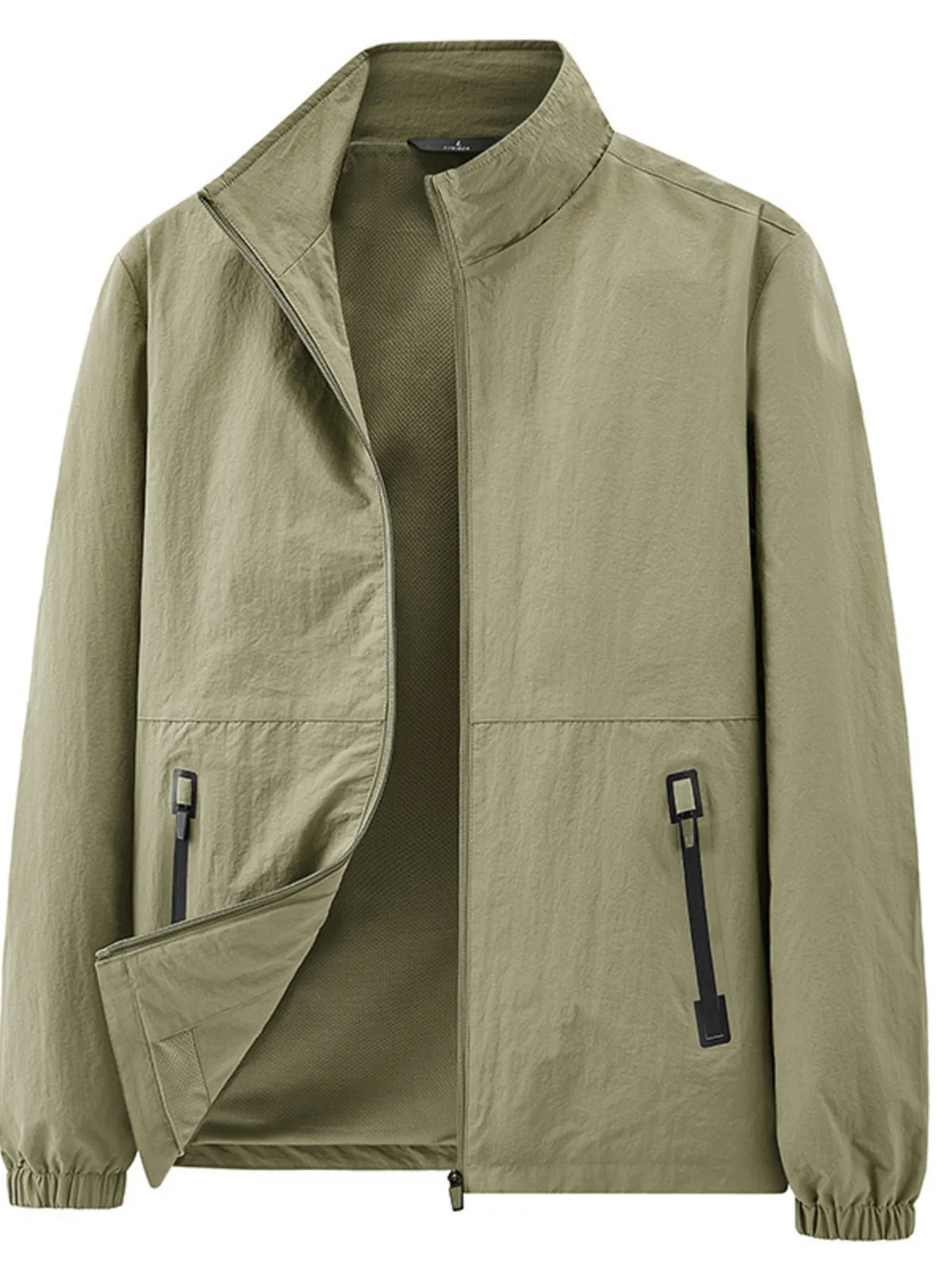 Men's Plus Size Zip Up Long Sleeve Jacket - Lilixa.store