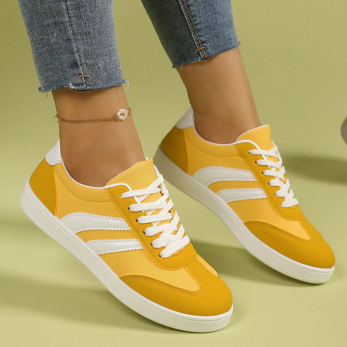 Casual Striped Flats Sneakers - Lilixa.store