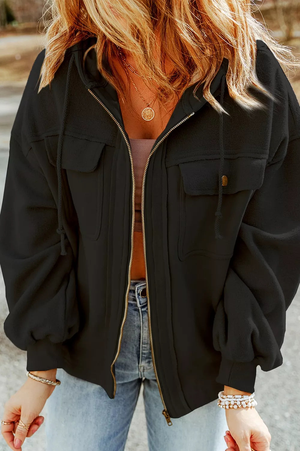 Casual Zip Up Jacket with Pockets, view 20