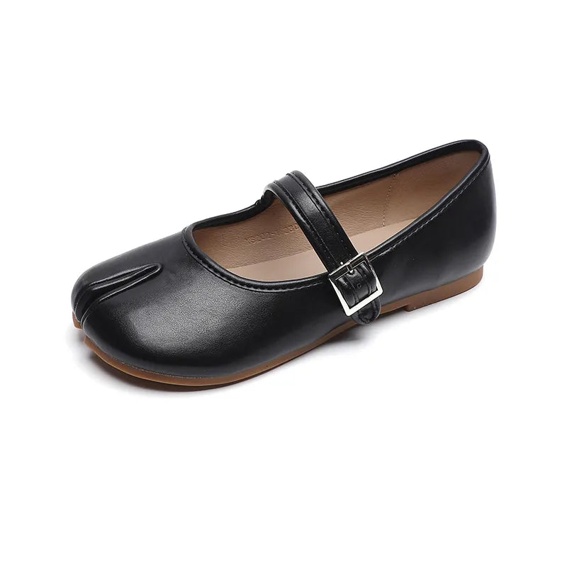 Split-Toe Flat Slip-Ons, view 4