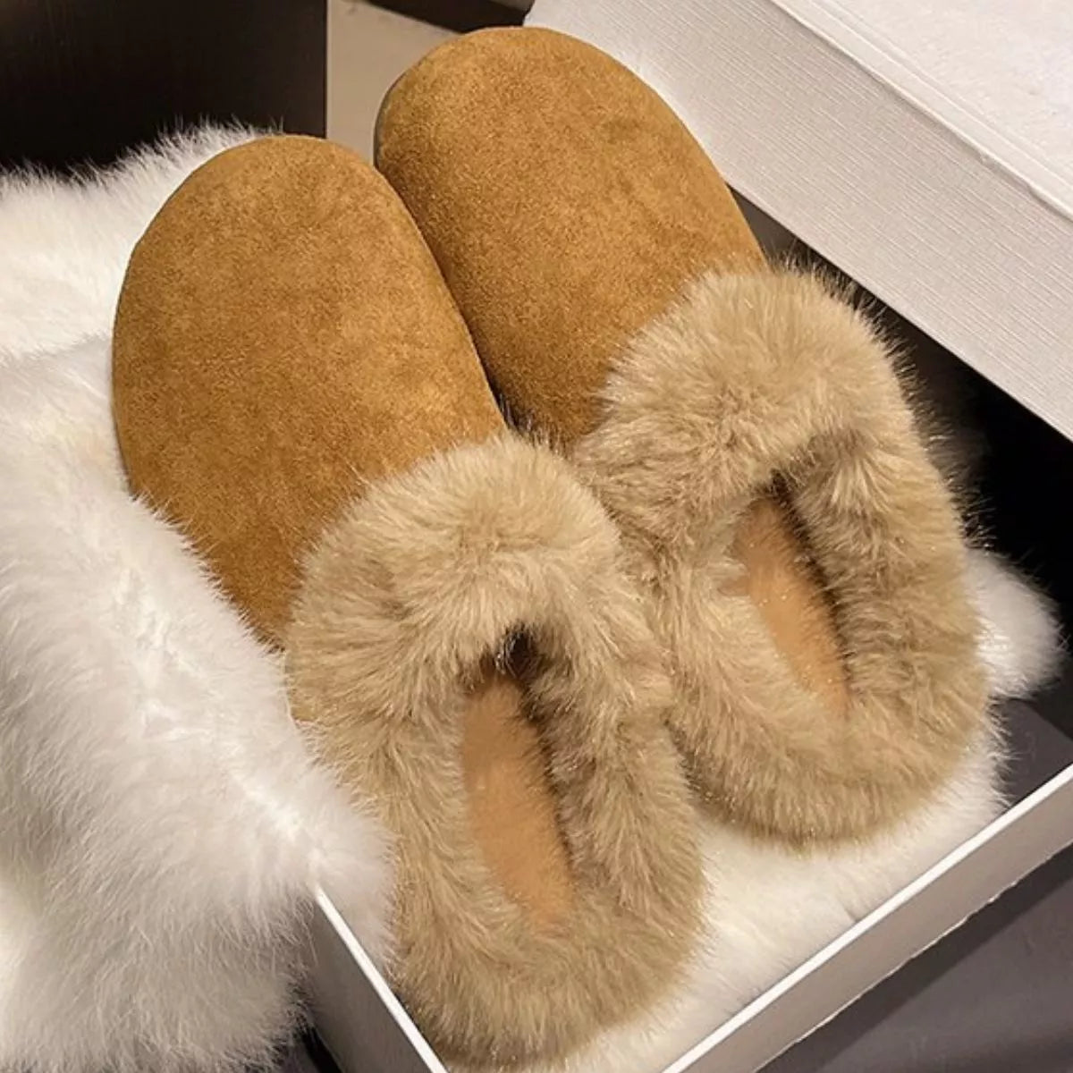Fuzzy Plush Warm Indoor Slippers - Lilixa.store