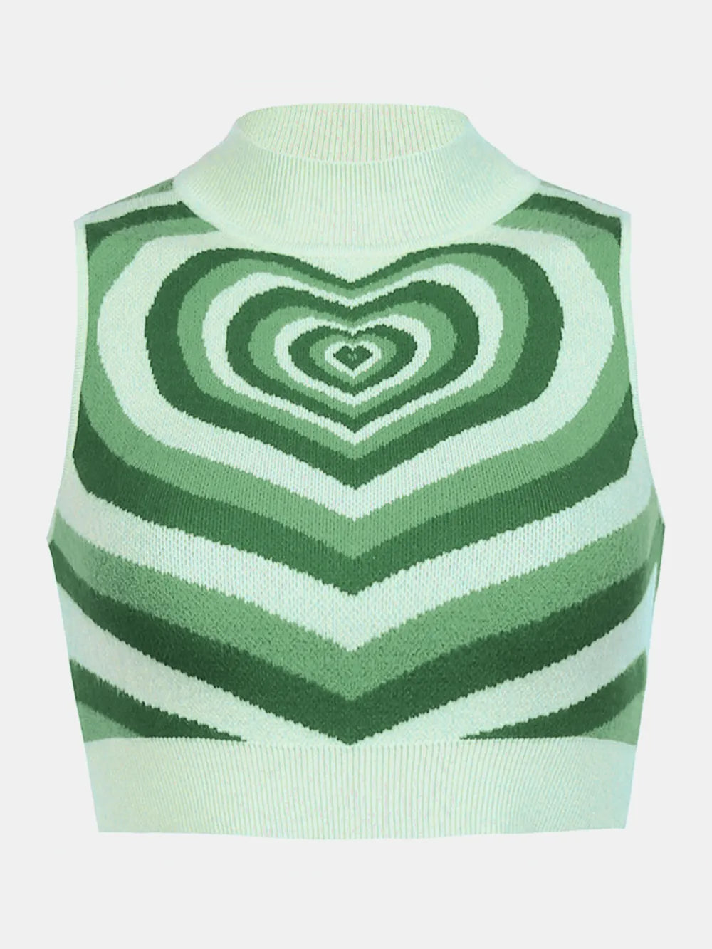 Heart Mock Neck Sweater Vest, view 11