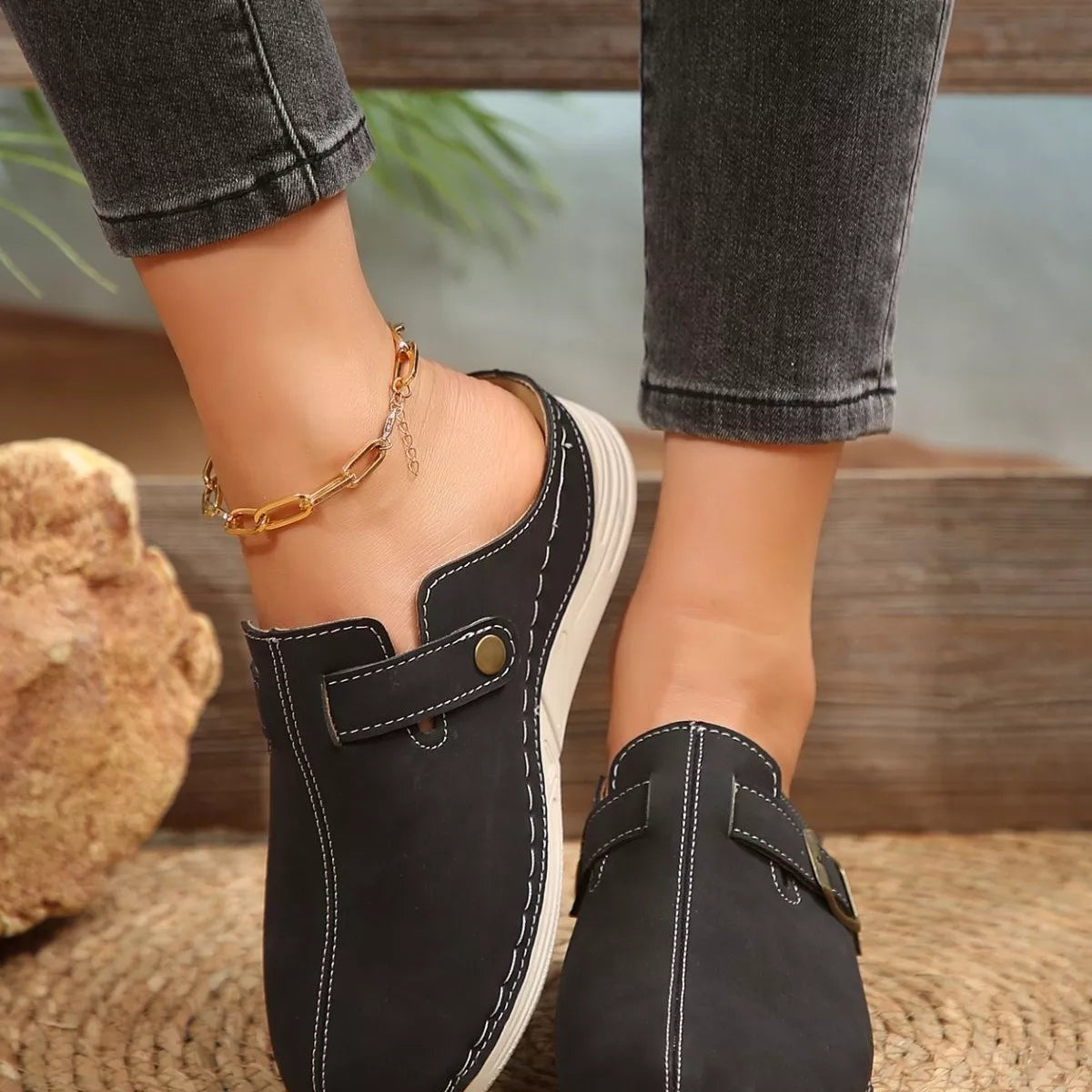 Buckle Accent Slip-Ons, view 9