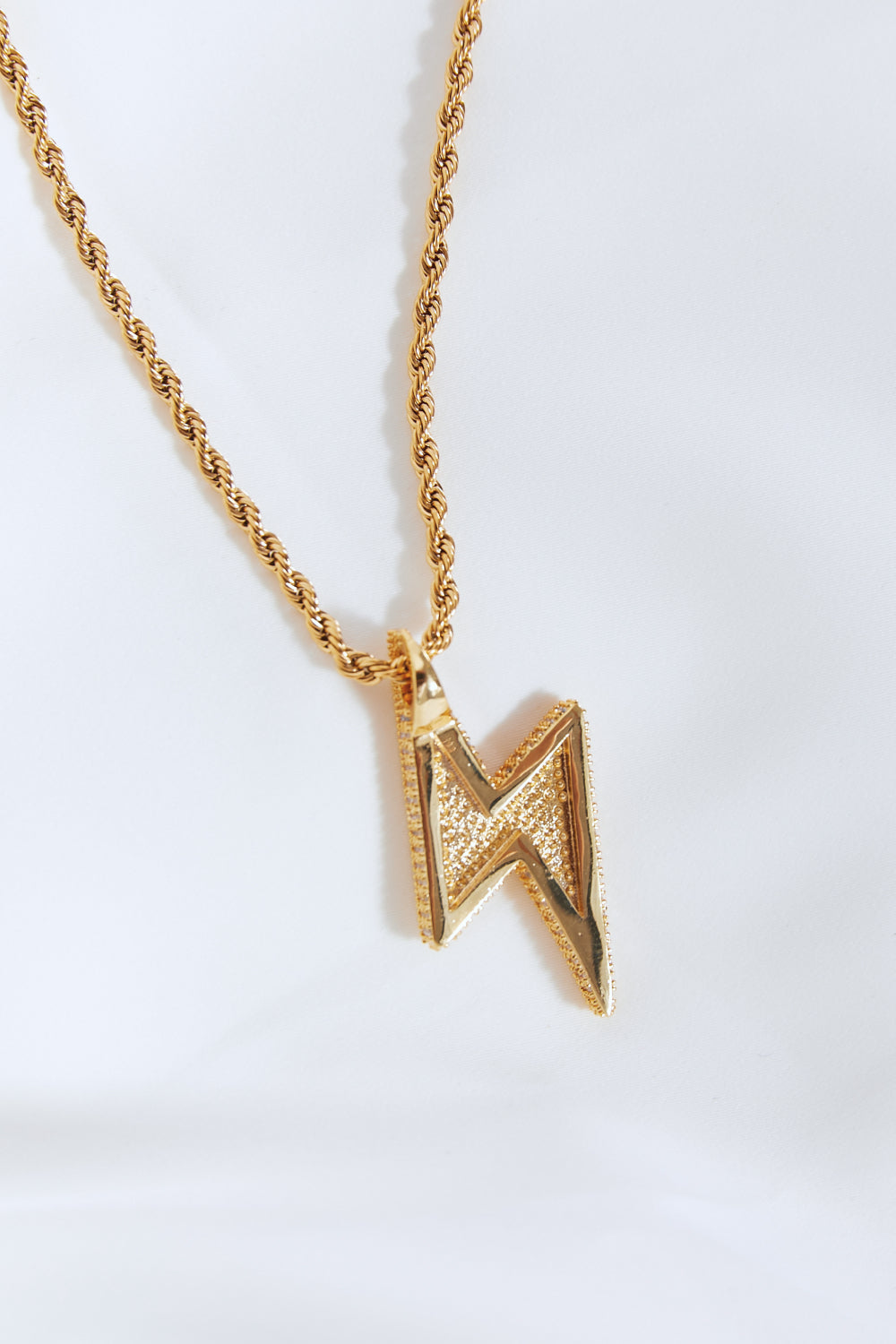 Brass Lightning Pendant Necklace - Lilixa.store