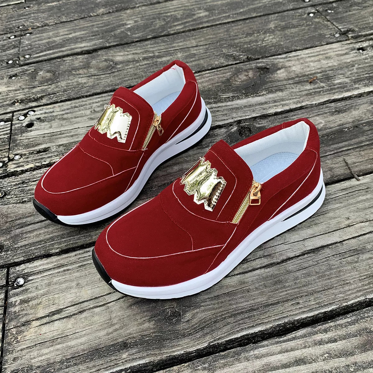 Round Toe Platform Slip-Ons, view 8