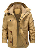Men's Full Size Zip Up Fleece Lined Jacket Plus Size - Lilixa.store