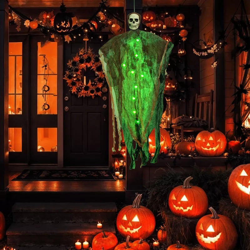 Halloween Lighted Hanging Skeleton Ghost 4 Piece Set - Lilixa.store