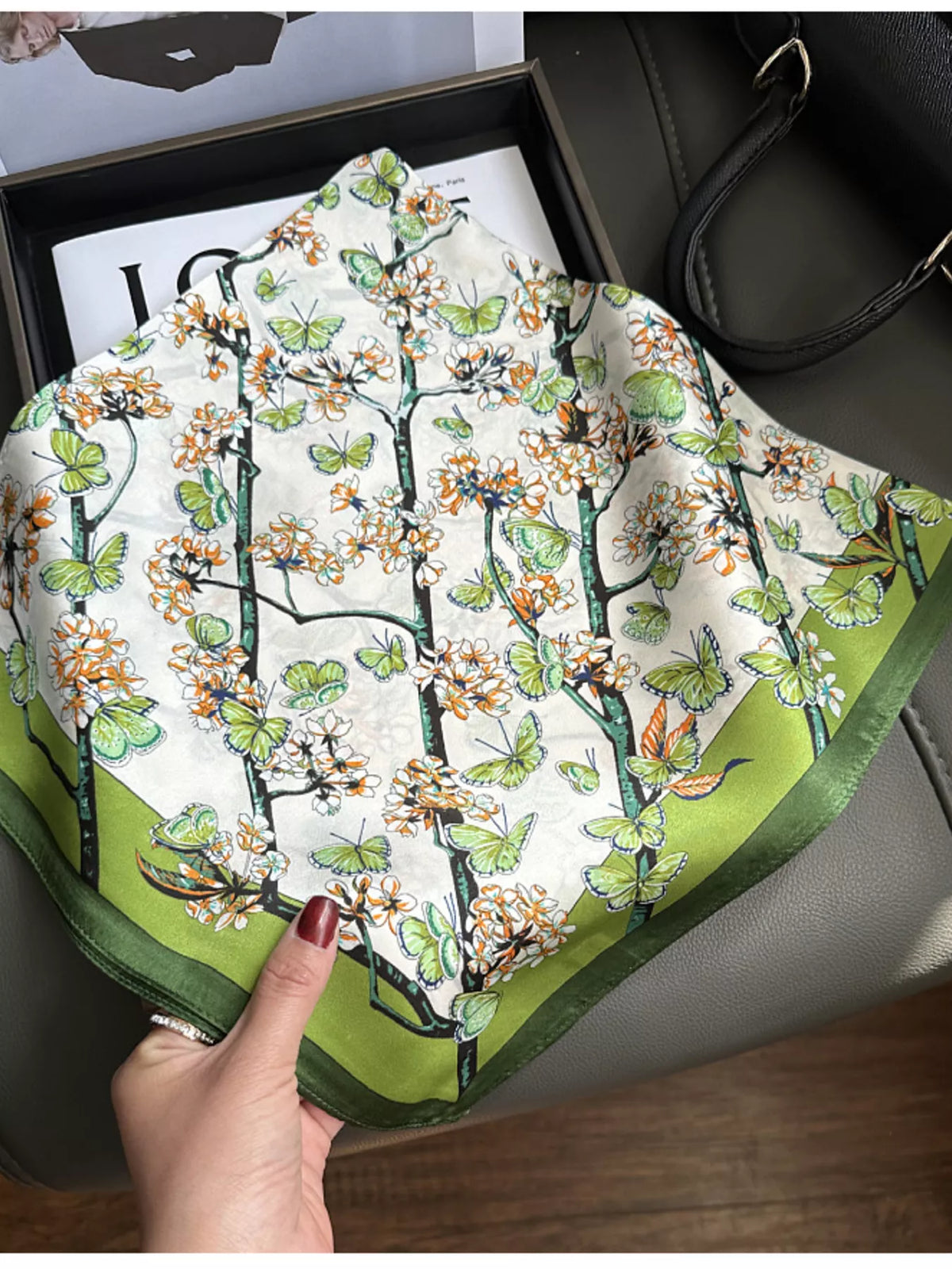 Floral Print Silk Scarf - Lilixa.store