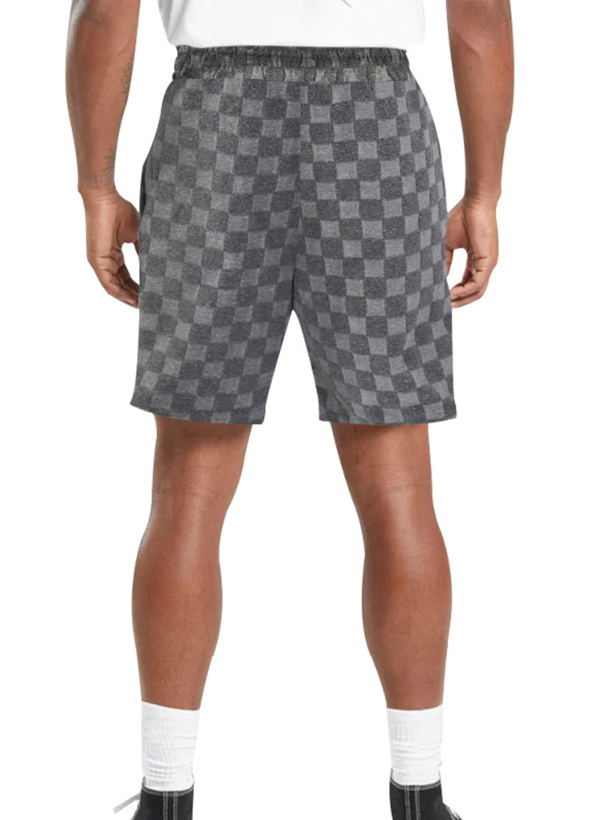 Men's Full Size Textured Checkered Casual Shorts Plus Size, view 4