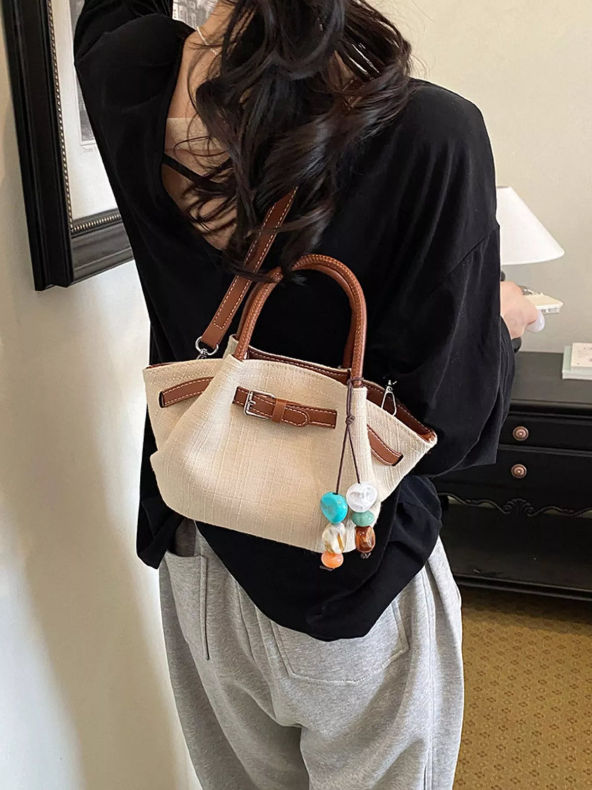 Buckle Decor Crossbody Bag
