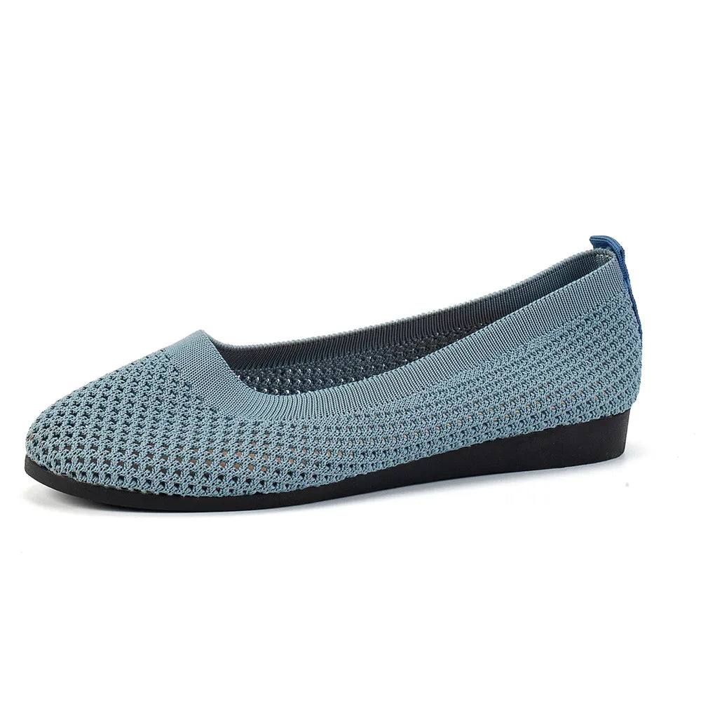 Solid Color Mesh Flat Slip-Ons, view 7
