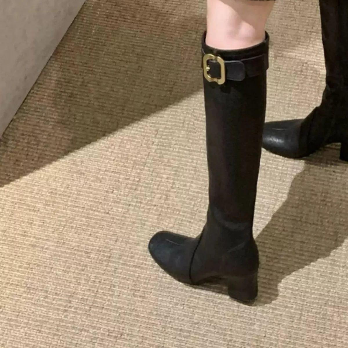 Square Toe Block Heels Boots, view 3